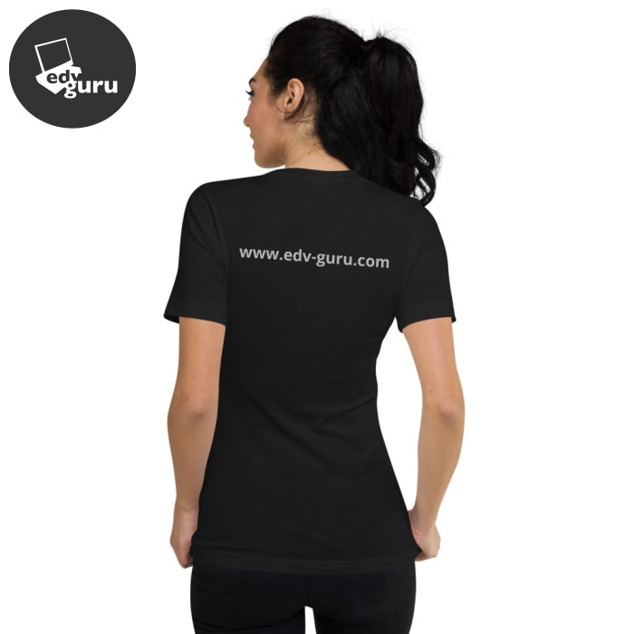 T-shirt unisex a maniche corte con scollo a V