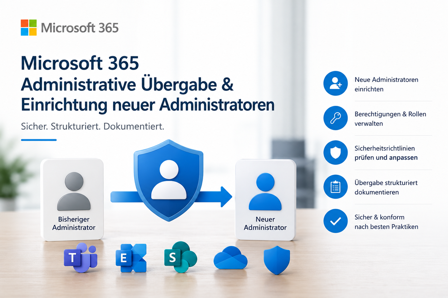 Microsoft 365 – Administrativní předání a nastavení nových správců