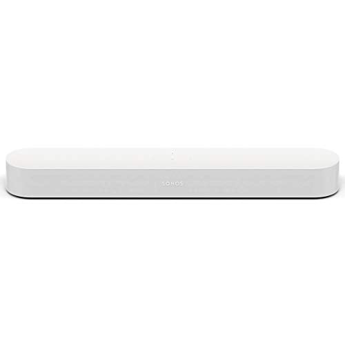 Sonos Beam Smart Soundbar, bianco - Soundbar TV compatta per televisione e streaming musicale con WiFi, controllo vocale Alexa, Assistente Google e HDMI ARC - Altoparlante per musica e TV compatibile con AirPlay - EDV-Guru (Guru e.U.)