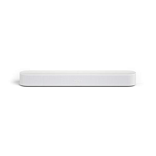 Sonos Beam Smart Soundbar, bianco - Soundbar TV compatta per televisione e streaming musicale con WiFi, controllo vocale Alexa, Assistente Google e HDMI ARC - Altoparlante per musica e TV compatibile con AirPlay - EDV-Guru (Guru e.U.)