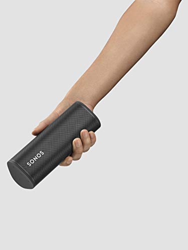 Altoparlante WLAN e Bluetooth Sonos Roam, nero - Altoparlante impermeabile con controllo vocale Alexa, Assistente Google e AirPlay 2 - Carillon esterno wireless con batteria per streaming musicale - EDV-Guru (Guru e.U.)