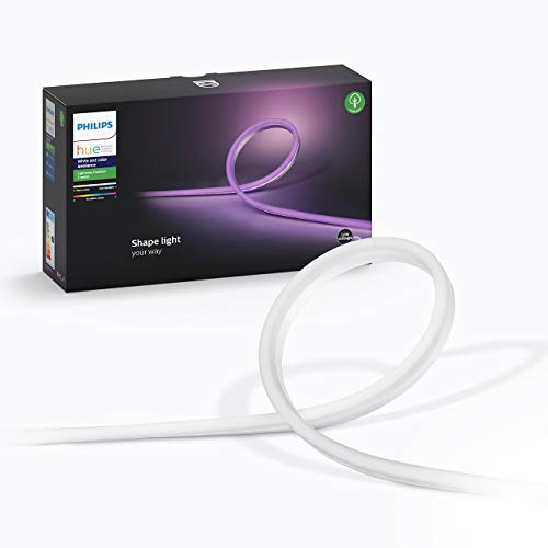 Philips Hue White & Col. Amb. Outdoor Lightstrip 5m, 1650 lm, dimmerabile, 16 milioni di colori, controllabile tramite app, compatibile con Amazon Alexa (Echo, Echo Dot) - EDV-Guru (Guru e.U.)