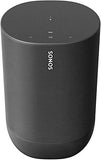 Sonos Move Smart Speaker (altoparlante WiFi e Bluetooth impermeabile con controllo vocale Alexa, Assistente Google e AirPlay 2 - carillon esterno wireless con batteria per streaming musicale) nero - EDV-Guru (Guru e.U.)