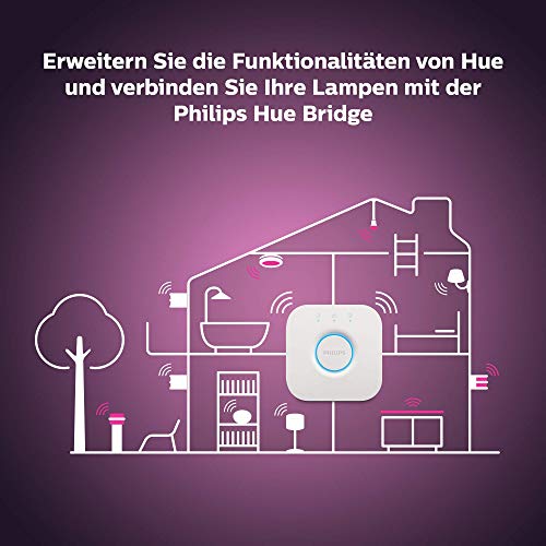 Philips Hue White & Col. Amb. Lampada da terra LED Signe, dimmerabile, 16 milioni di colori, controllabile tramite app, compatibile con Amazon Alexa (Echo, Echo Dot) - EDV-Guru (Guru e.U.)