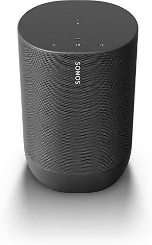 Sonos Move Smart Speaker (altoparlante WiFi e Bluetooth impermeabile con controllo vocale Alexa, Assistente Google e AirPlay 2 - carillon esterno wireless con batteria per streaming musicale) nero - EDV-Guru (Guru e.U.)