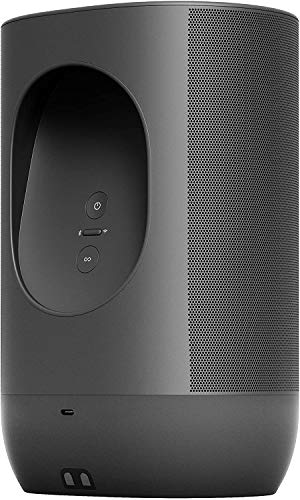Sonos Move Smart Speaker (altoparlante WiFi e Bluetooth impermeabile con controllo vocale Alexa, Assistente Google e AirPlay 2 - carillon esterno wireless con batteria per streaming musicale) nero - EDV-Guru (Guru e.U.)