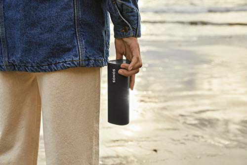 Altoparlante WLAN e Bluetooth Sonos Roam, nero - Altoparlante impermeabile con controllo vocale Alexa, Assistente Google e AirPlay 2 - Carillon esterno wireless con batteria per streaming musicale - EDV-Guru (Guru e.U.)