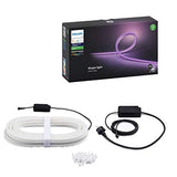 Philips Hue White & Col. Amb. Outdoor Lightstrip 5m, 1650 lm, dimmerabile, 16 milioni di colori, controllabile tramite app, compatibile con Amazon Alexa (Echo, Echo Dot) - EDV-Guru (Guru e.U.)