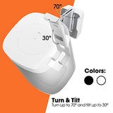 Supporto da parete per altoparlanti Vogels SOUND 4201 per Sonos One (SL) e Play:1, max. 5 kg, inclinabile -30°/+30°, girevole fino a 70° (sinistra/destra), bianco, 1 staffa - EDV-Guru (Guru e.U.)