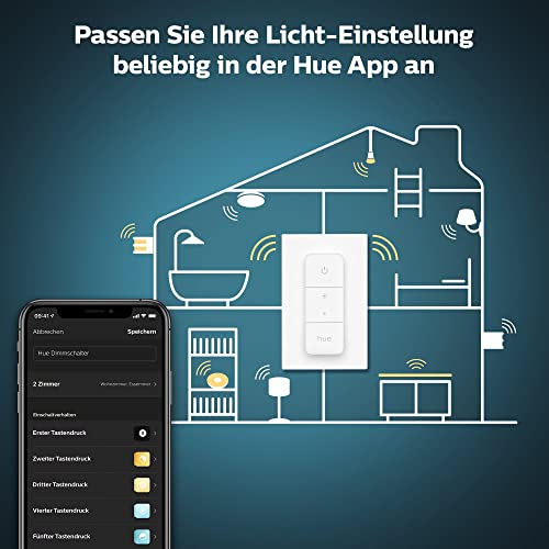 Philips Hue bezdrátový stmívací spínač, pohodlné stmívání bez instalace - EDV-Guru (Guru e.U.)