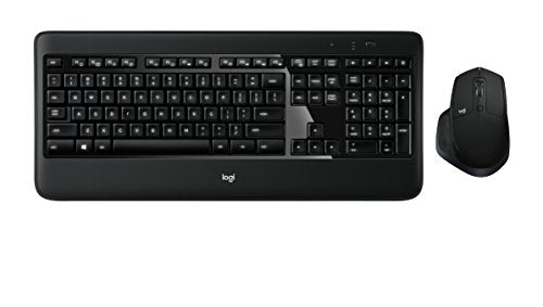 Logitech MX900 Set tastiera e mouse wireless Premium, connessione a 2,4 GHz tramite ricevitore USB, mouse MX con funzione Easy-Switch, tasti retroilluminati, PC/laptop, layout QWERTY NL - Nero - EDV-Guru (Guru e.U.)