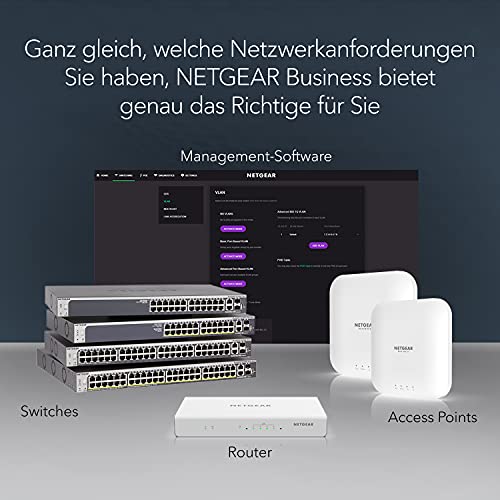 Switch LAN NETGEAR GS108GE Switch di rete a 8 porte (splitter LAN switch Gigabit plug-and-play, distributore LAN, hub Ethernet, alloggiamento in metallo senza ventola, garanzia a vita ProSAFE) - EDV-Guru (Guru e.U.)