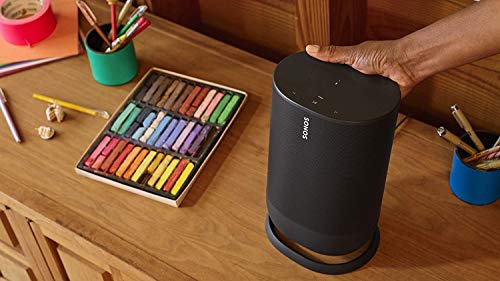 Sonos Move Smart Speaker (altoparlante WiFi e Bluetooth impermeabile con controllo vocale Alexa, Assistente Google e AirPlay 2 - carillon esterno wireless con batteria per streaming musicale) nero - EDV-Guru (Guru e.U.)
