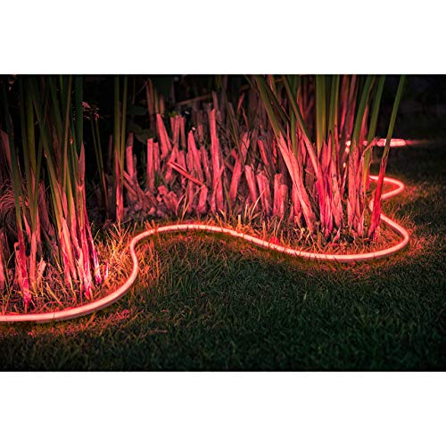 Philips Hue White & Col. Amb. Outdoor Lightstrip 5m, 1650 lm, dimmerabile, 16 milioni di colori, controllabile tramite app, compatibile con Amazon Alexa (Echo, Echo Dot) - EDV-Guru (Guru e.U.)