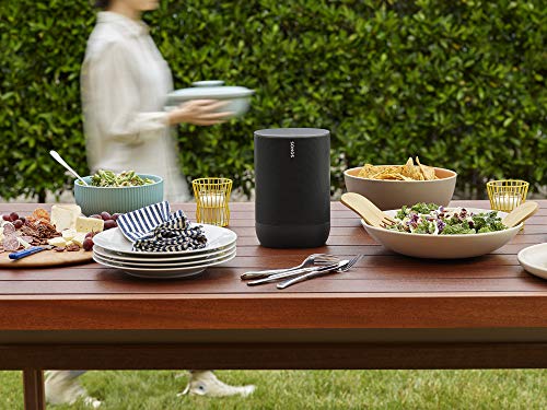 Sonos Move Smart Speaker (altoparlante WiFi e Bluetooth impermeabile con controllo vocale Alexa, Assistente Google e AirPlay 2 - carillon esterno wireless con batteria per streaming musicale) nero - EDV-Guru (Guru e.U.)