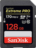 SanDisk Extreme Pro SDXC UHS-I Speicherkarte 128 GB (V30, Übertragungsgeschwindigkeit 170 MB/s, U3, 4K-UHD-Videos, temperaturbeständig) - EDV-Guru (Guru e.U.)