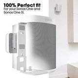 Supporto da parete per altoparlanti Vogels SOUND 4201 per Sonos One (SL) e Play:1, max. 5 kg, inclinabile -30°/+30°, girevole fino a 70° (sinistra/destra), bianco, 1 staffa - EDV-Guru (Guru e.U.)