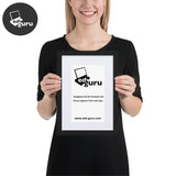 Poster incorniciato su carta opaca con nero opaco / 21×30 cm