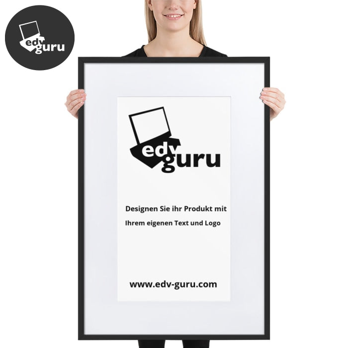 Poster incorniciato su carta opaca con nero opaco / 61×91 cm
