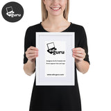 Poster incorniciato su carta opaca con bianco opaco / 21×30 cm