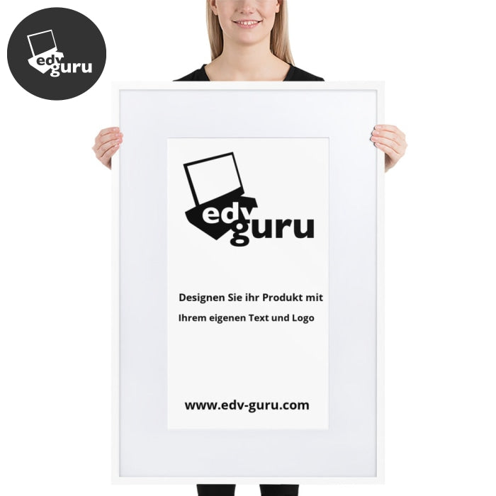 Poster incorniciato su carta opaca con bianco opaco / 61×91 cm