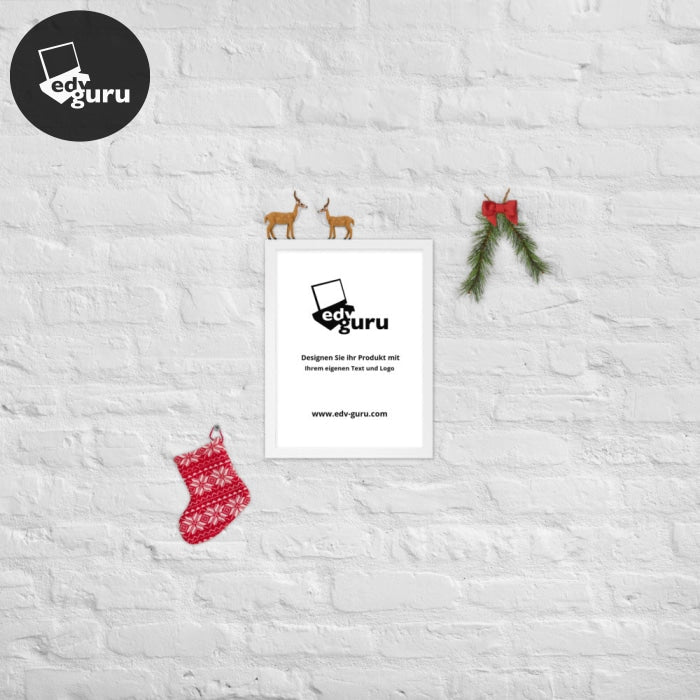 Poster incorniciato bianco / 12×16