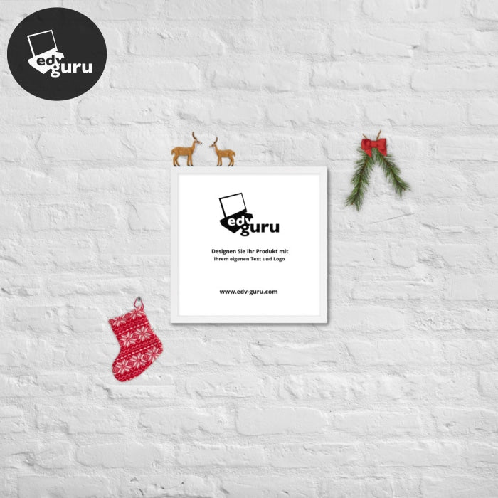 Poster incorniciato bianco / 16×16