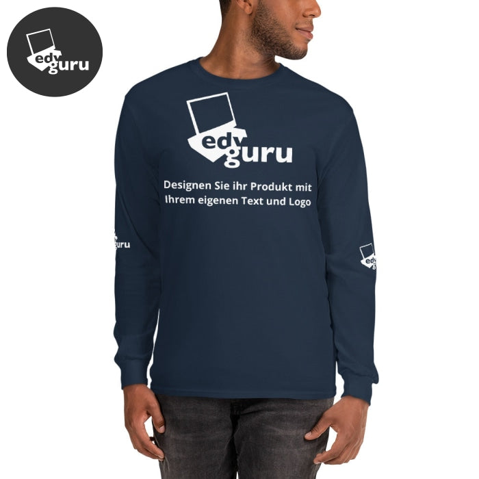 Camicia a maniche lunghe da uomo Navy / S