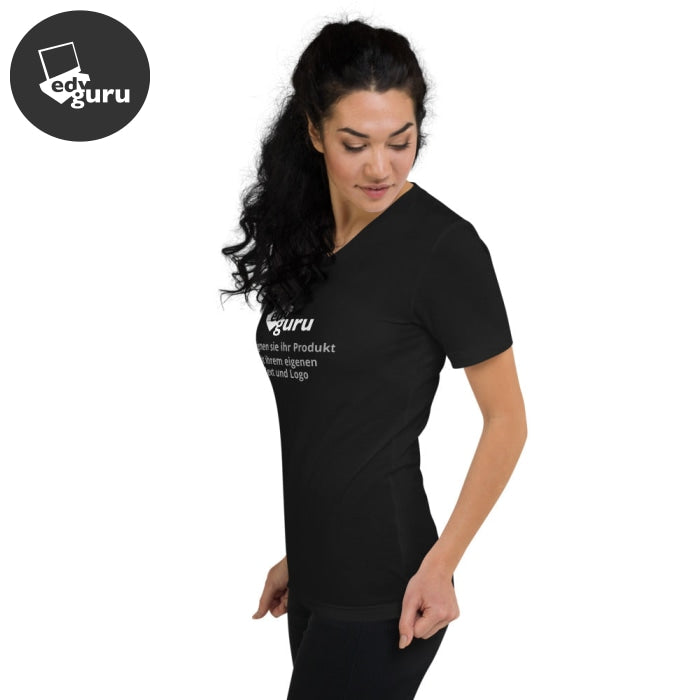 T-shirt unisex a maniche corte con scollo a V