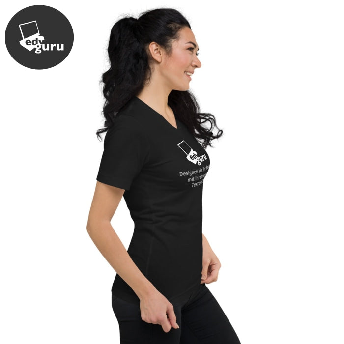 T-shirt unisex a maniche corte con scollo a V