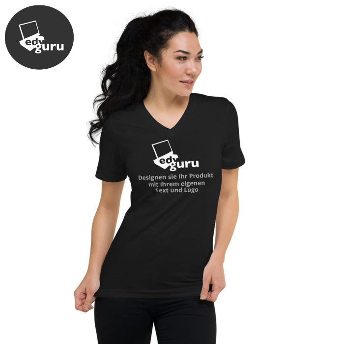 T-shirt unisex a maniche corte con scollo a V Xs