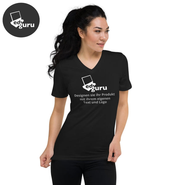 T-shirt unisex a maniche corte con scollo a V Xs