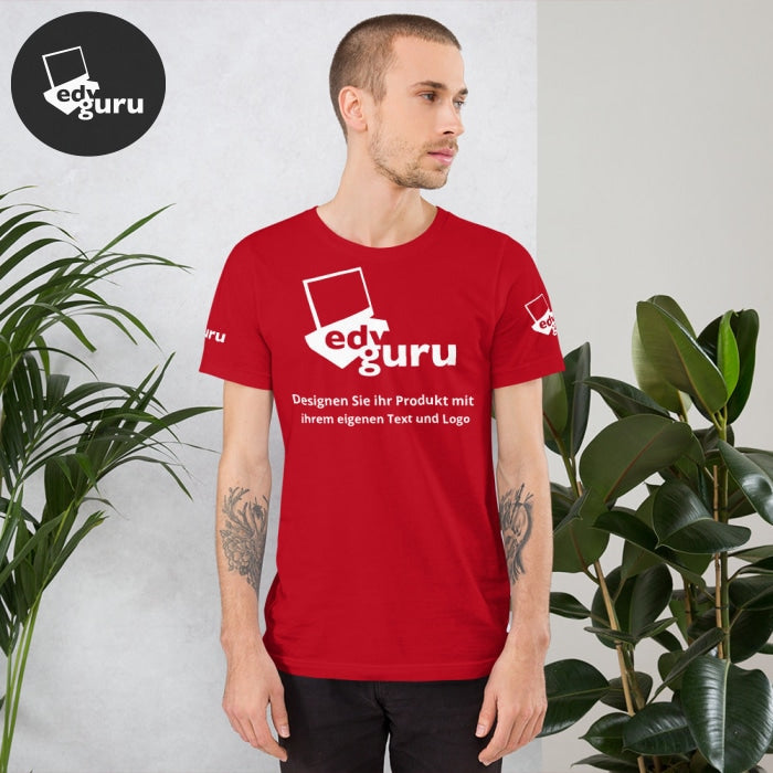 T-shirt unisex a maniche corte rossa / Xs
