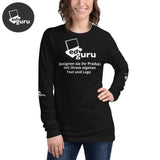 T-shirt unisex a maniche lunghe Nera / Xs