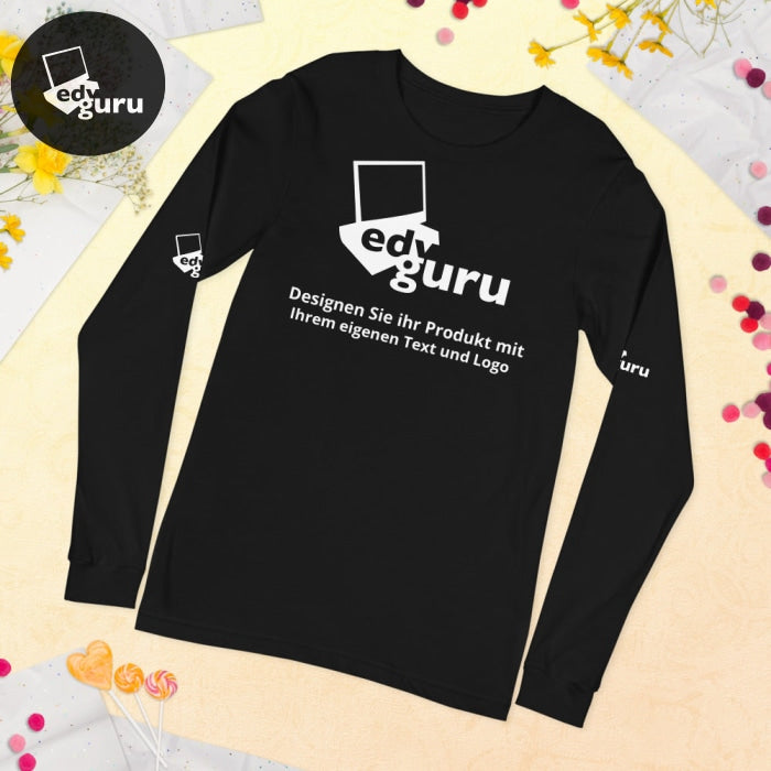 Unisex tričko s dlouhým rukávem Black / Xs