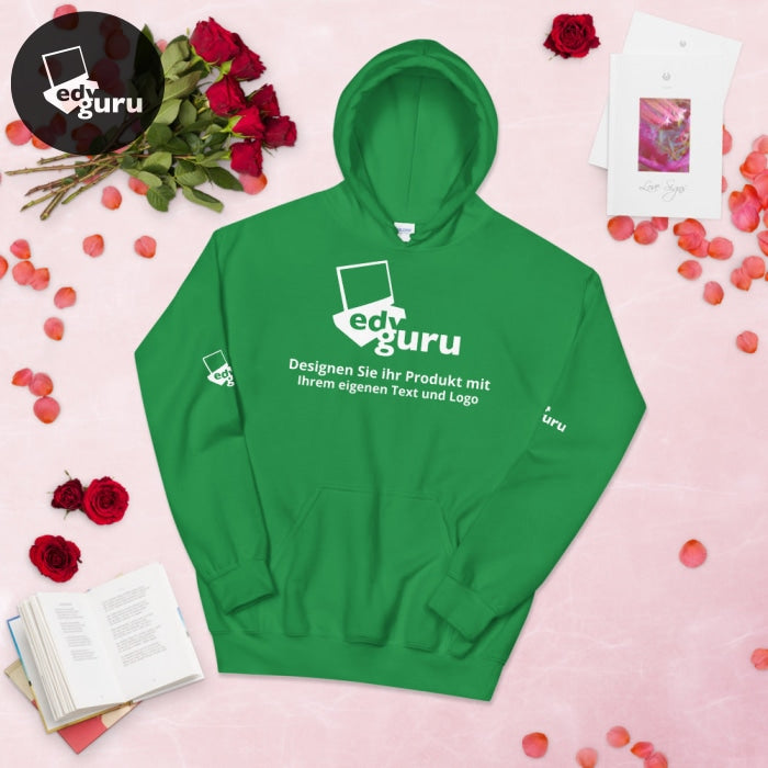 Felpa con cappuccio unisex Verde irlandese / S