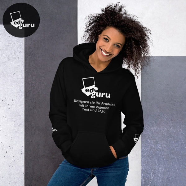 Felpa con cappuccio unisex Nera / S