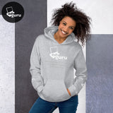 Felpa con cappuccio unisex sportiva grigia / S
